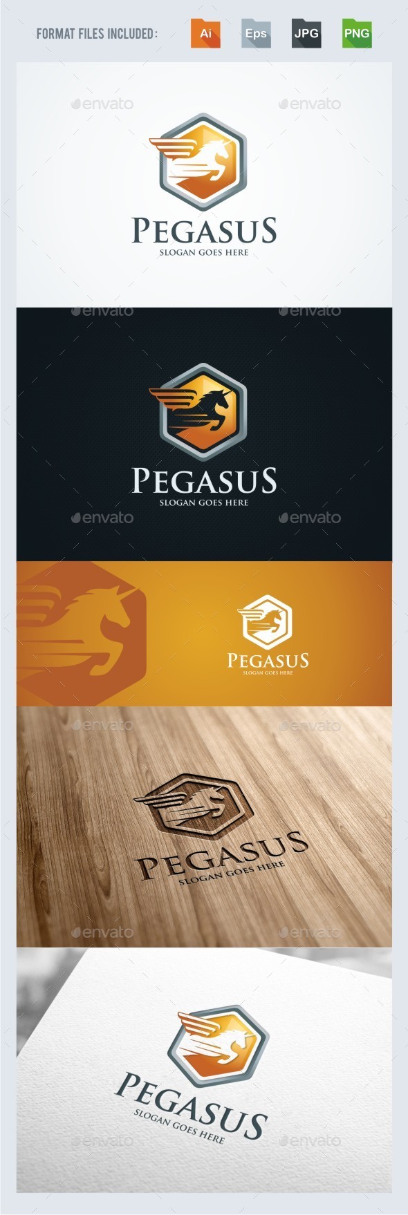 Pegasus Logo Template - Symbols Logo Templates