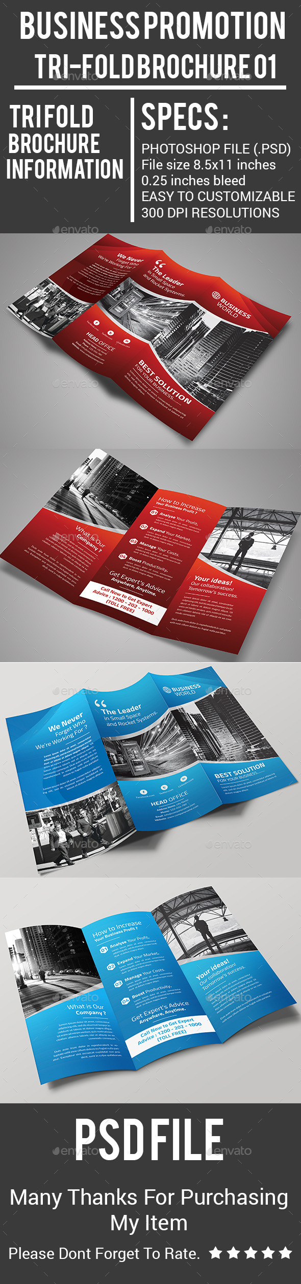 Business Promotion Tri-Fold Brochure 01 - Corporate Brochures