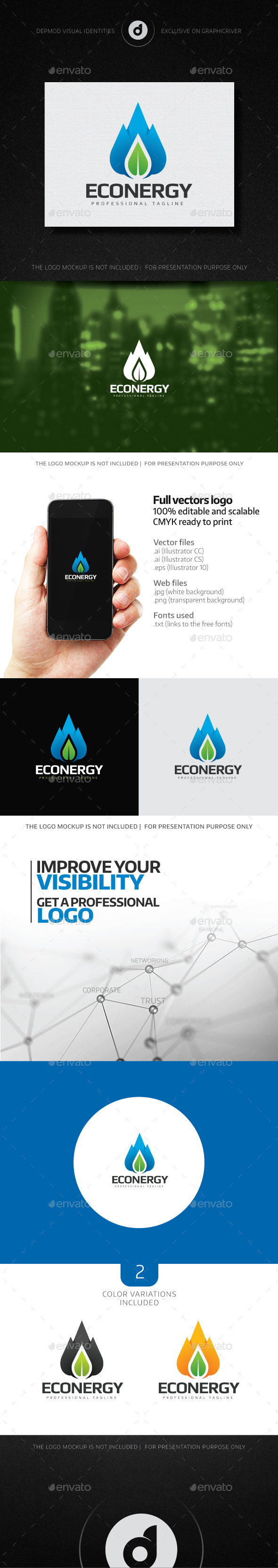 Econergy Logo - Nature Logo Templates