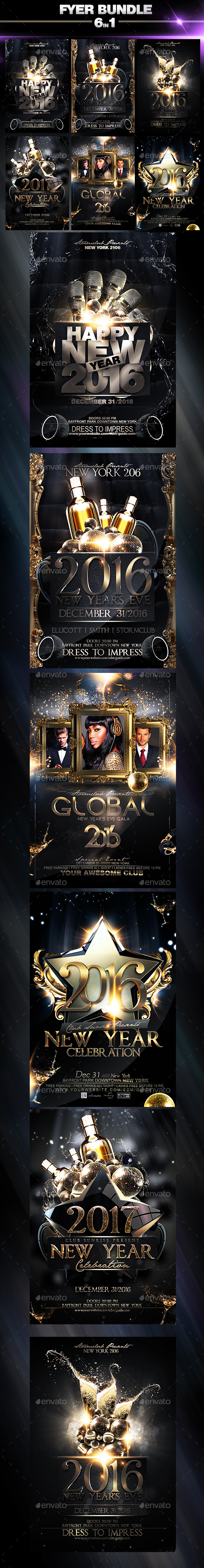 NYE Flyer Bundle V3 - Events Flyers