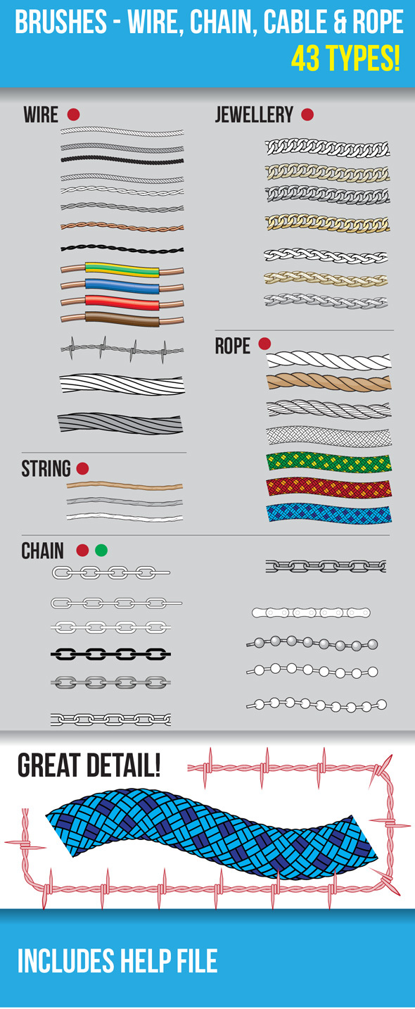 Wire Chain Cable Rope Brushes - Miscellaneous Brushes