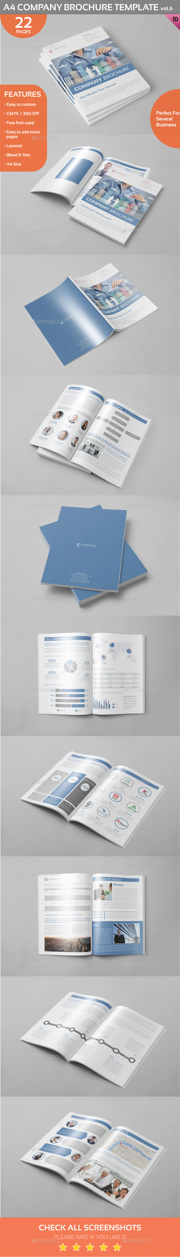 A4 Company Brochure Template vol.6 - Corporate Brochures