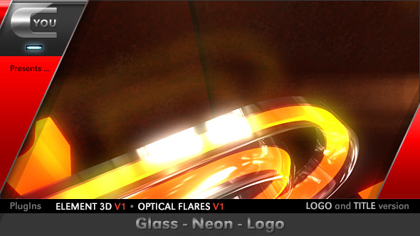 Glass Neon Logo - VideoHive 6689040