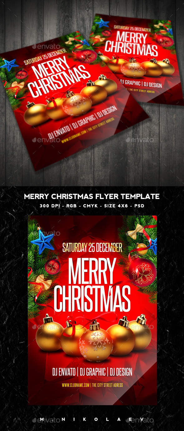 Merry Christmas Flyer - Clubs & Parties Events