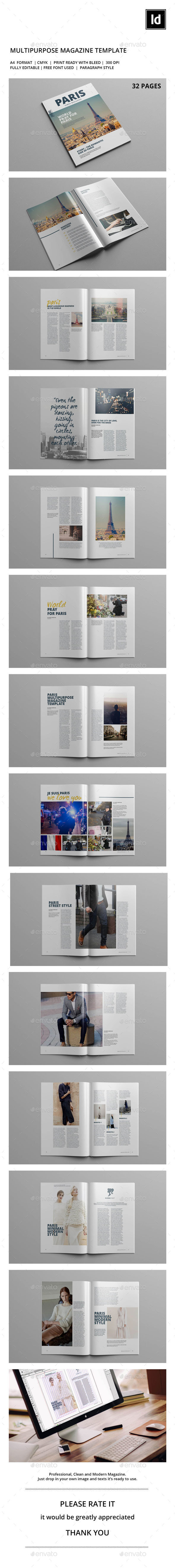 Paris Magazine - Magazines Print Templates