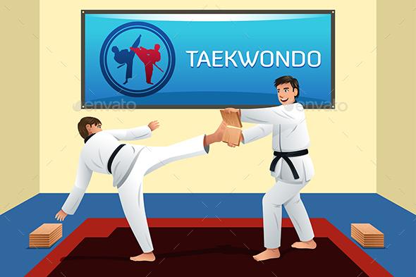 People Practicing Taekwondo - Sports/Activity Conceptual