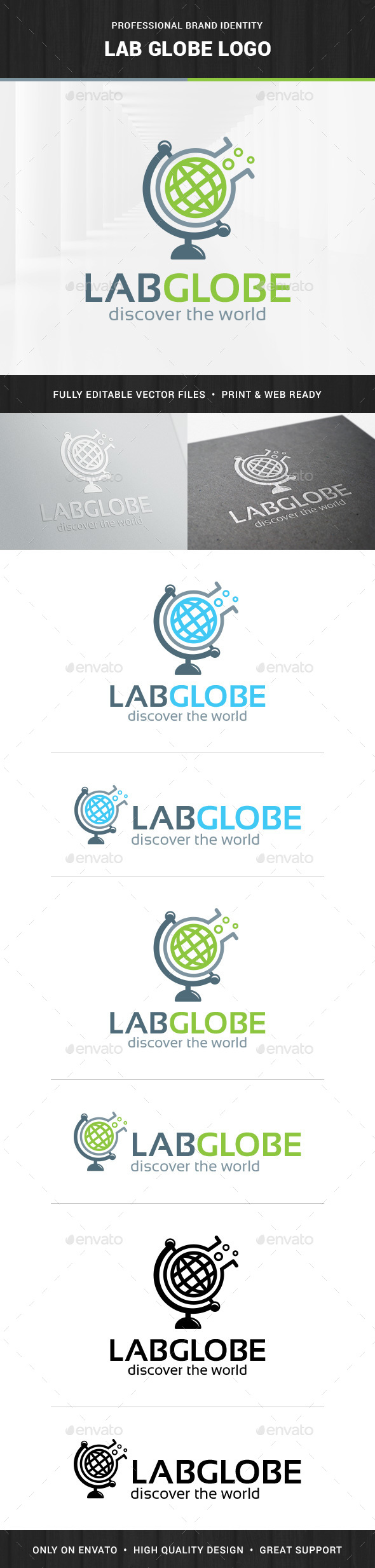 Lab Globe Logo Template - Symbols Logo Templates