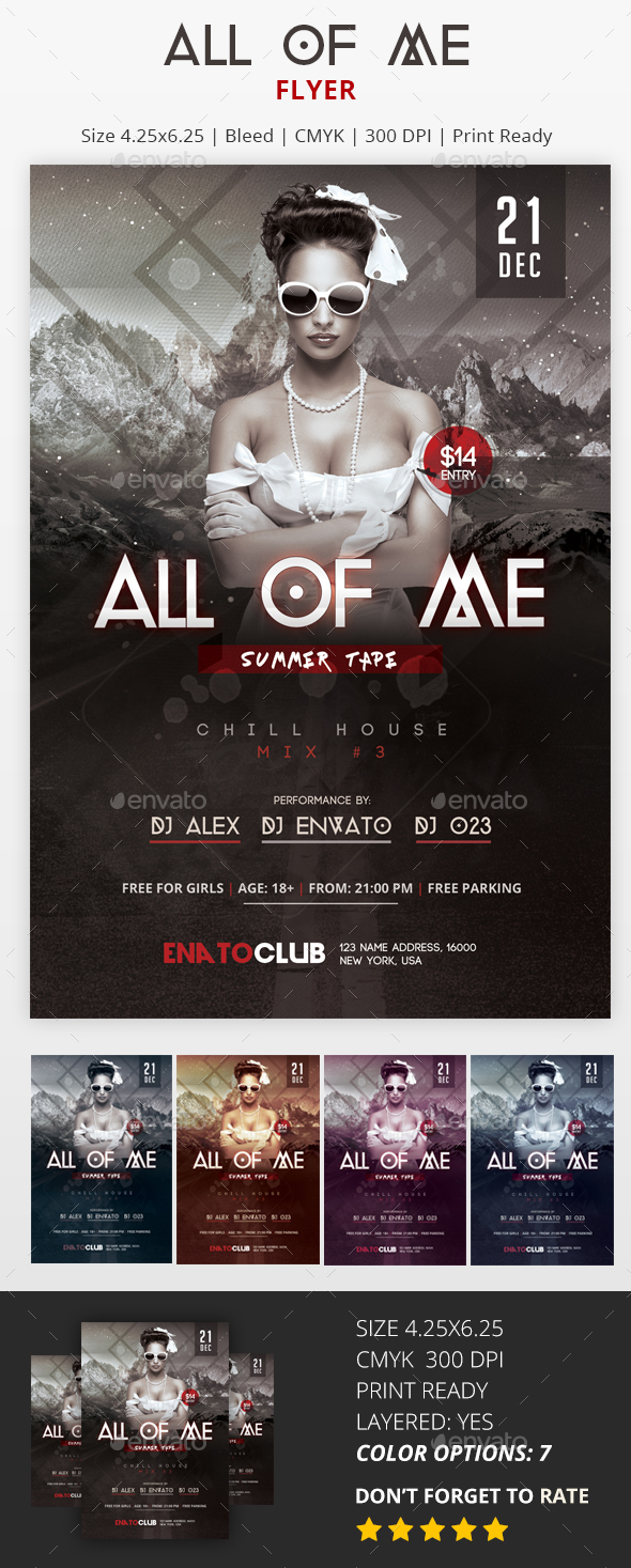 All Of Me - PSD Flyer - Clubs & Parties Events