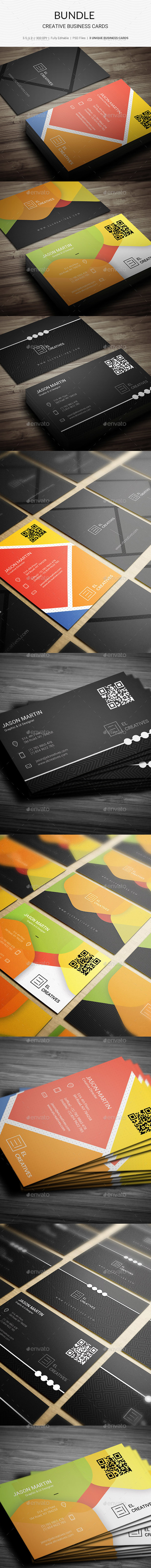 Bundle - Creative Colorful Business Card - 156 - Creative Business Cards