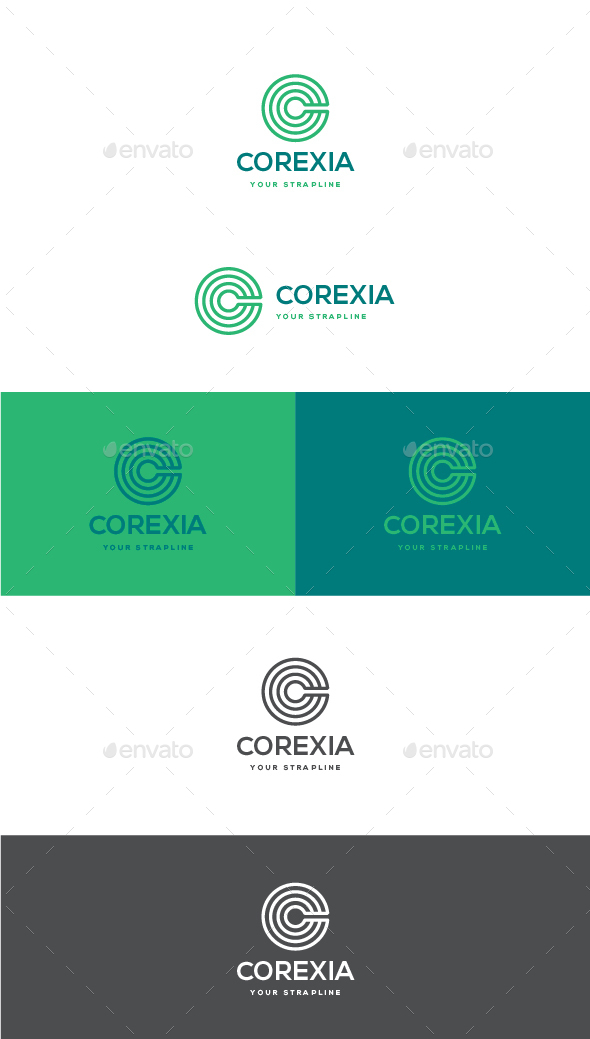 Corexia Letter C Logo - Letters Logo Templates