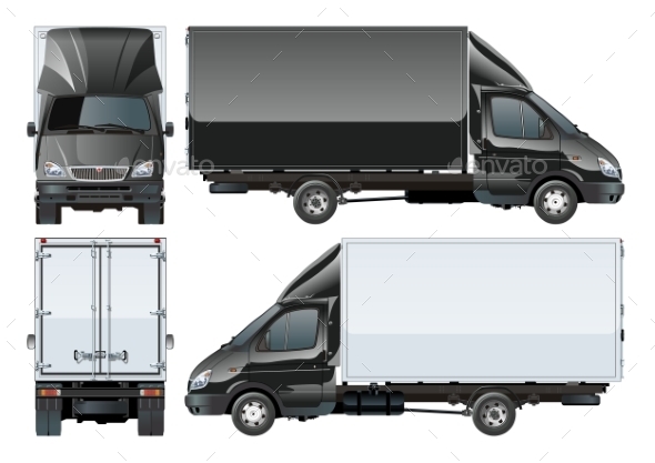 Delivery Cargo Truck - Man-made Objects Objects