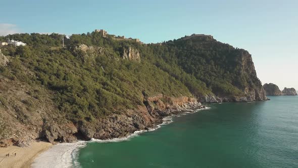 Alanya Castle. Alanya Cityscape. Cleopatra's Beach