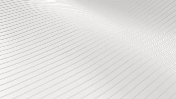 3D rendering closeup abstract white slicing wavy background