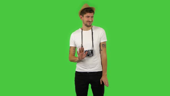 Confident Guy Is Pointing Himself, Say Who Me No Thanks i Do Not Need, Green Screen alt
