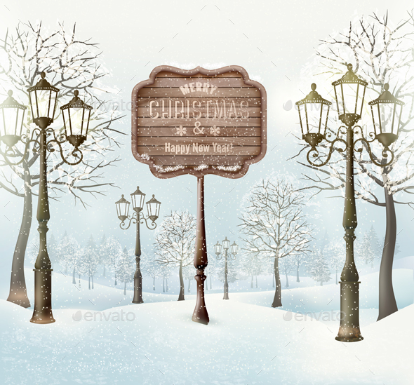 Christmas Winter Landscape - Christmas Seasons/Holidays