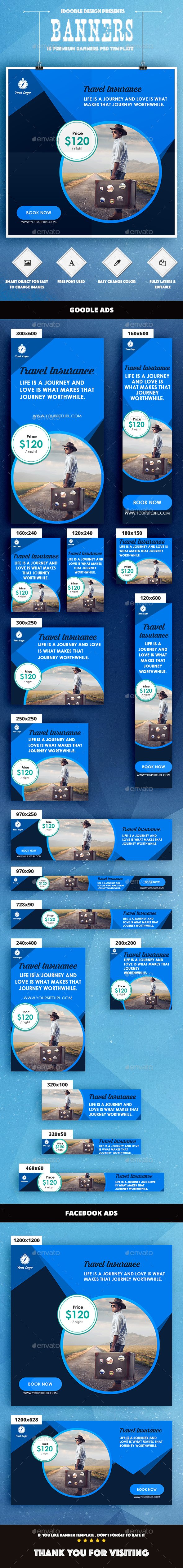 Travel Banner Ad - Banners & Ads Web Elements