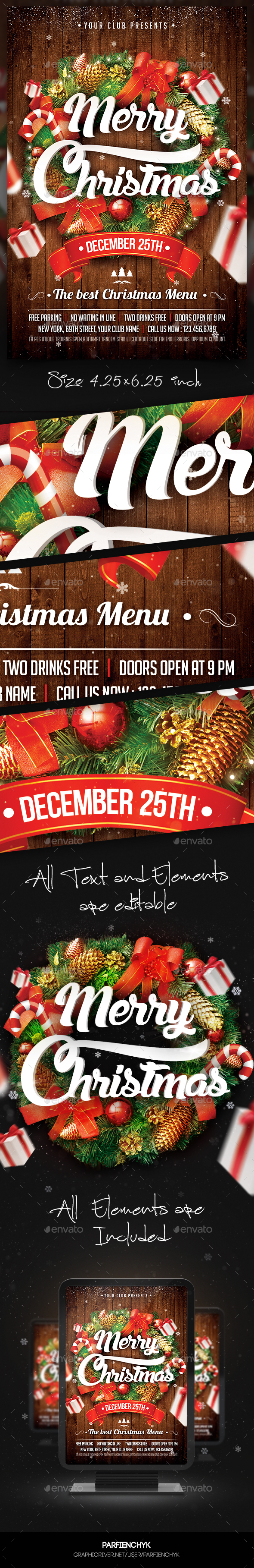 Christmas Party Flyer Template - Clubs & Parties Events