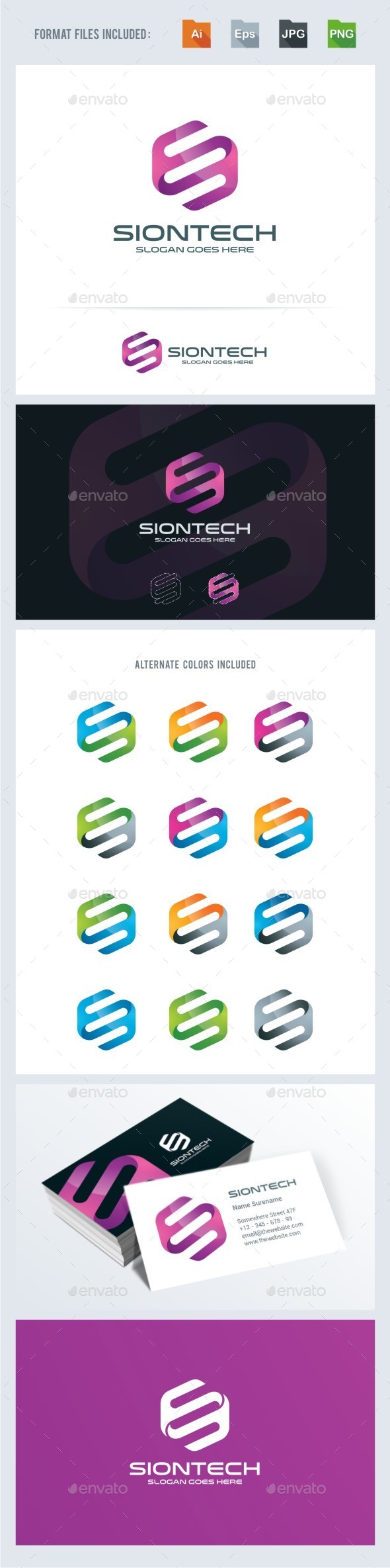 S Letter - Technology Logo Template - Letters Logo Templates