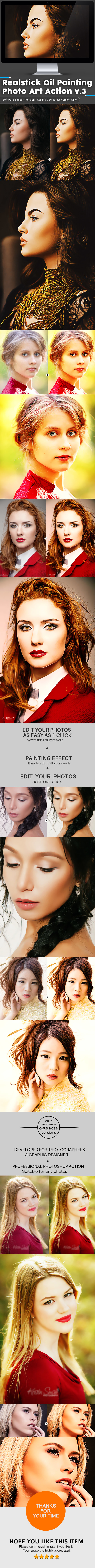 Realstick Oil Painting Photo Art Action v.3 - Photo Effects Actions