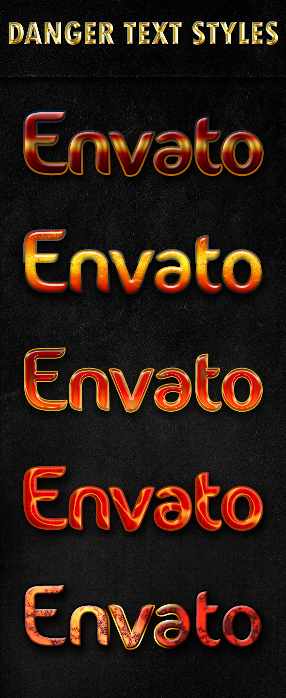 Danger Text Styles - Text Effects Styles