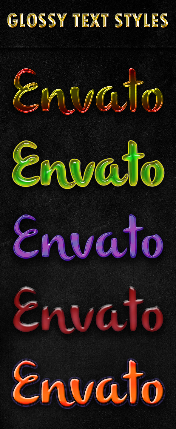 Glossy Text Styles - Text Effects Styles