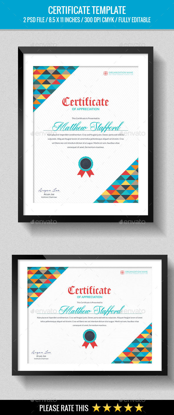 Multipurpose Certificates Template - Certificates Stationery