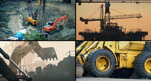 Construction Workers & Machines