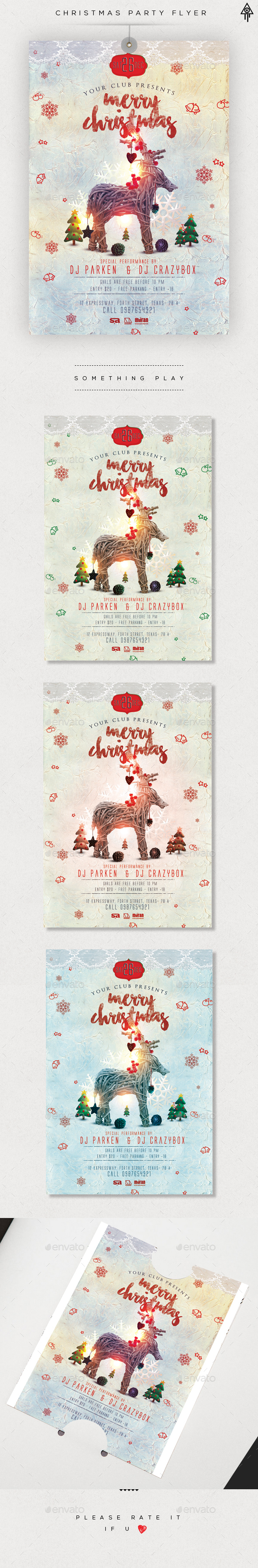Merry Christmas Party Flyer - Holidays Events