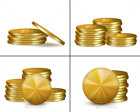 Stacks of Golden Coins - Concepts Business