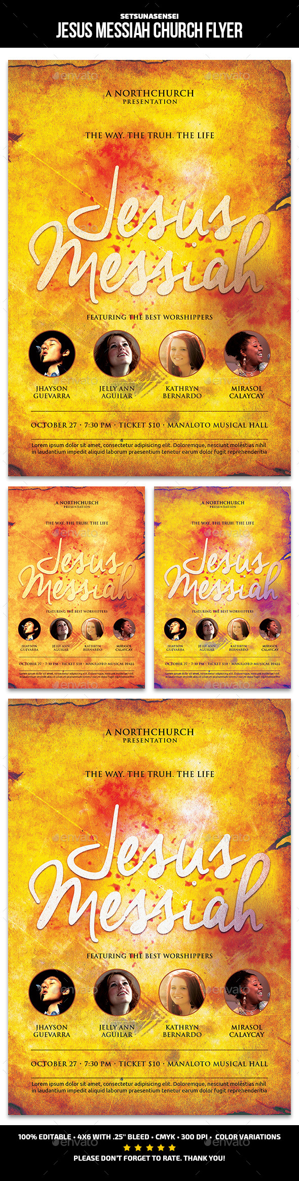 Jesus Messiah Church Flyer - Church Flyers