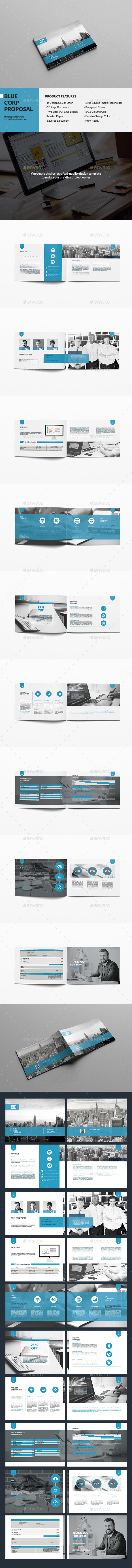 Blue Corp Proposal - Proposals & Invoices Stationery