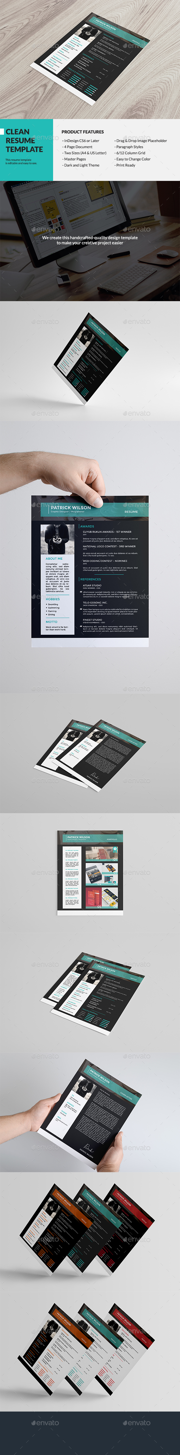 Clean Resume Template - Resumes Stationery