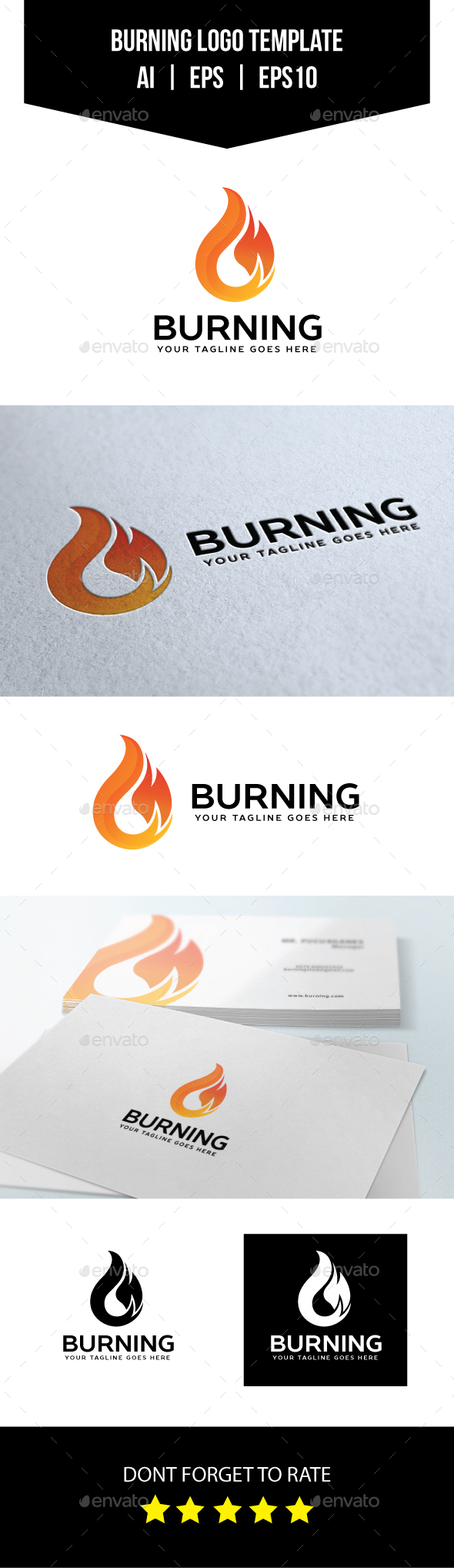 Burning Logo Template - Symbols Logo Templates