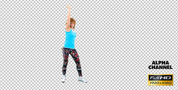 Girl Dancing on a Transparent Background 2