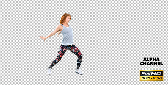 Girl Dancing on a Transparent Background 5