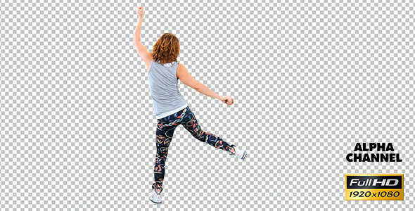 Girl Dancing on a Transparent Background 6