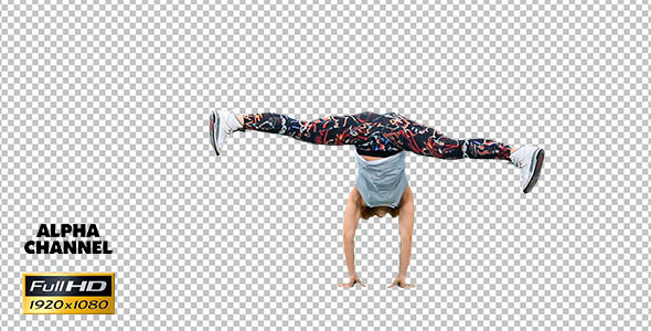 Girl Dancing on a Transparent Background 7