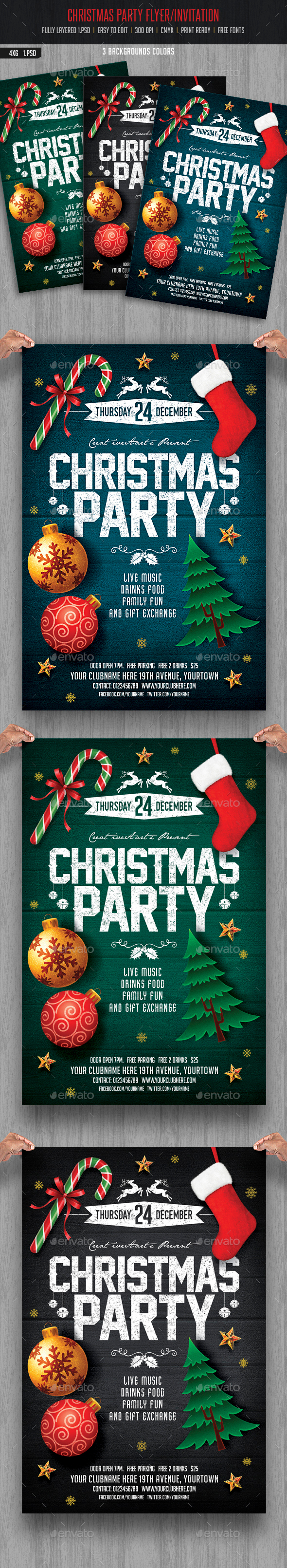 Christmas Party Flyer/ Invitation