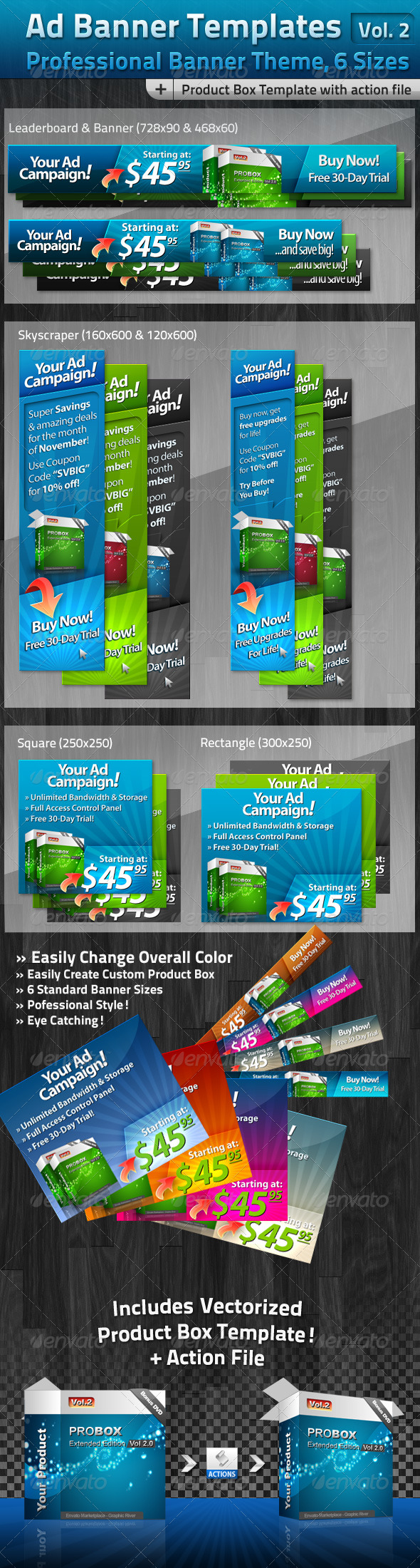Ad Banner Template Collection Vol. 2 - Banners & Ads Web Elements