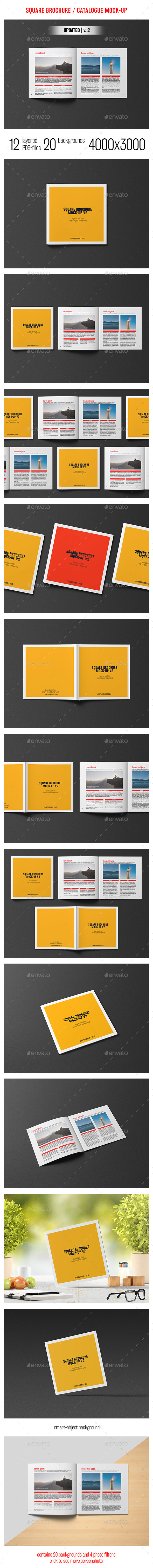 Square Brochure / Catalogue Mockup - Brochures Print