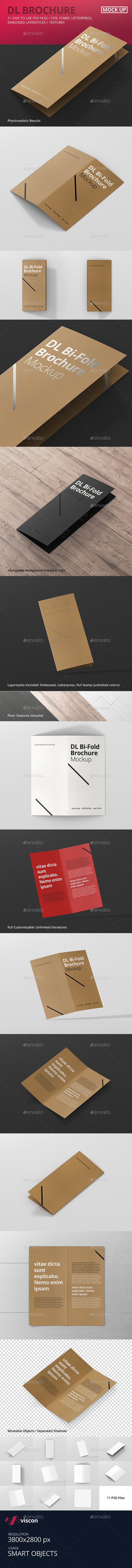 DL Bi-Fold Brochure Mock-Up - Brochures Print