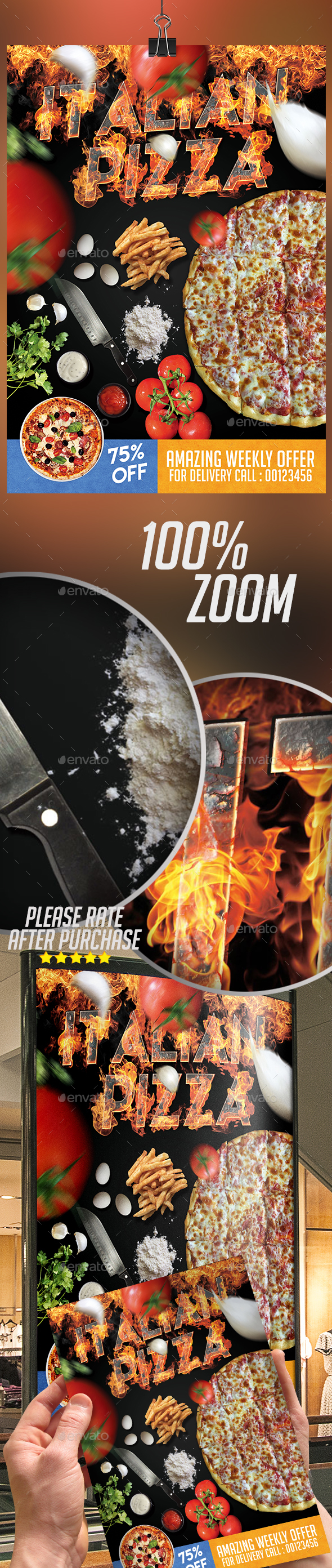 Italian Pizza Flyer - Restaurant Flyers