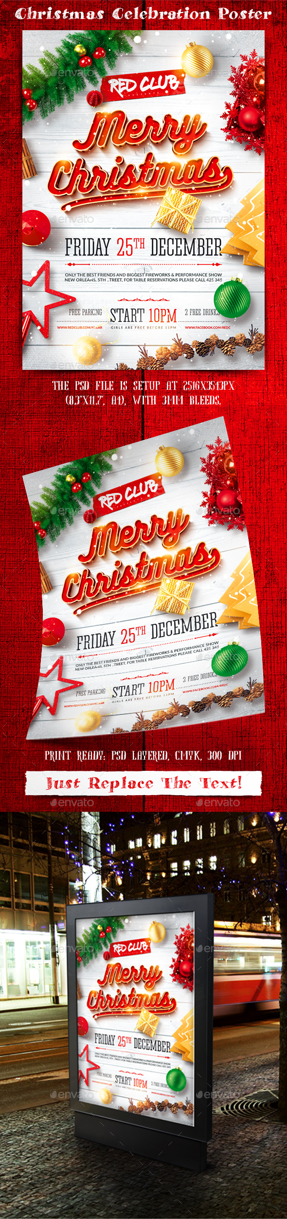 Christmas Celebration Poster - Holidays Events
