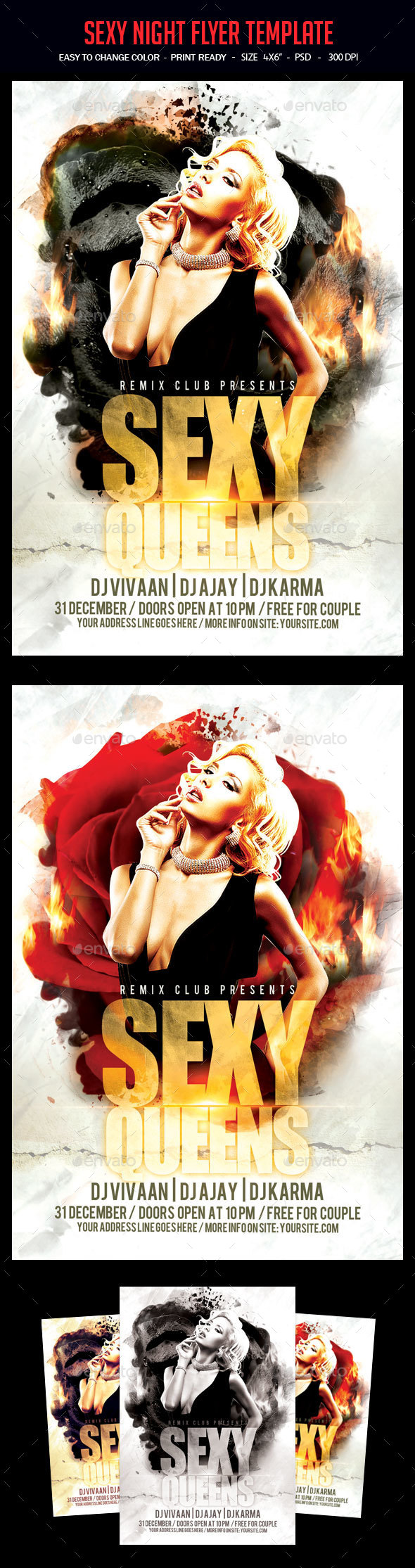 Sexy Night Flyer Template - Clubs & Parties Events