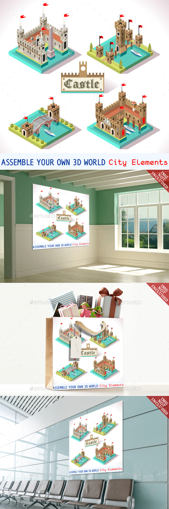 Castle 03 Tiles Isometric - Buildings Objects