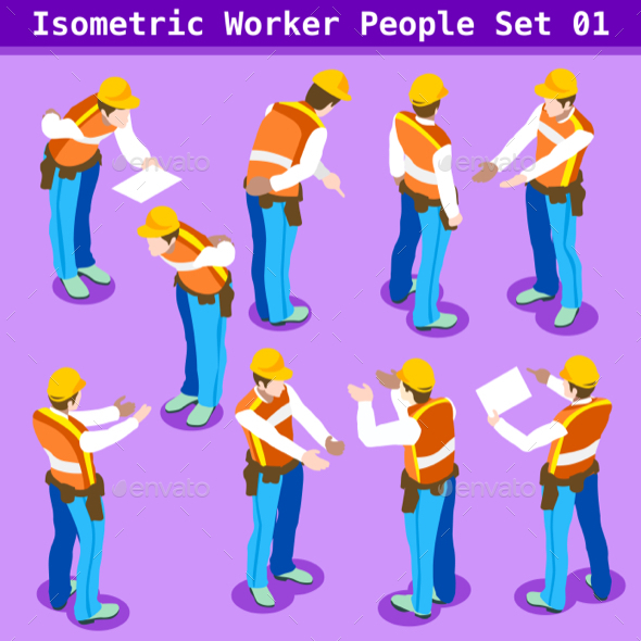 Construction 01 People Isometric - People Characters