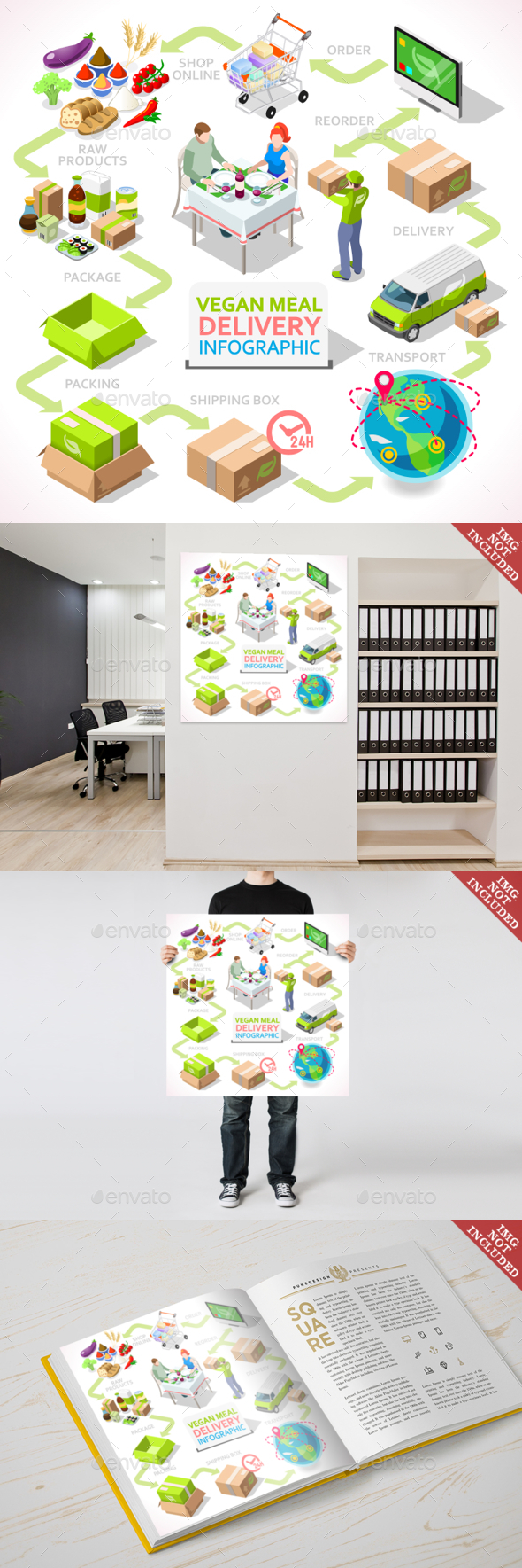 Delivery 03 Infographic Isometric - Business Conceptual