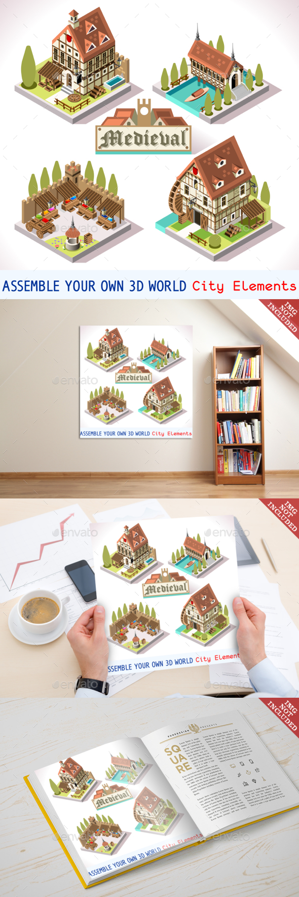 Medieval 03 Tiles Isometric - Buildings Objects