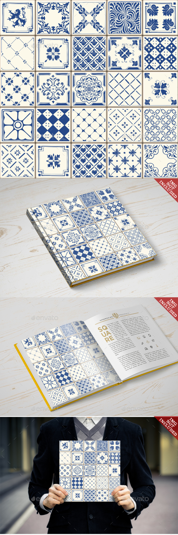 Traditional Ceramic 02 Vintage 2D - Backgrounds Decorative