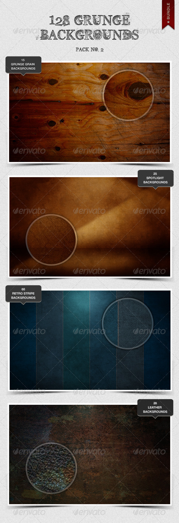 128 Grunge Backgrounds - Bundle Pack 2